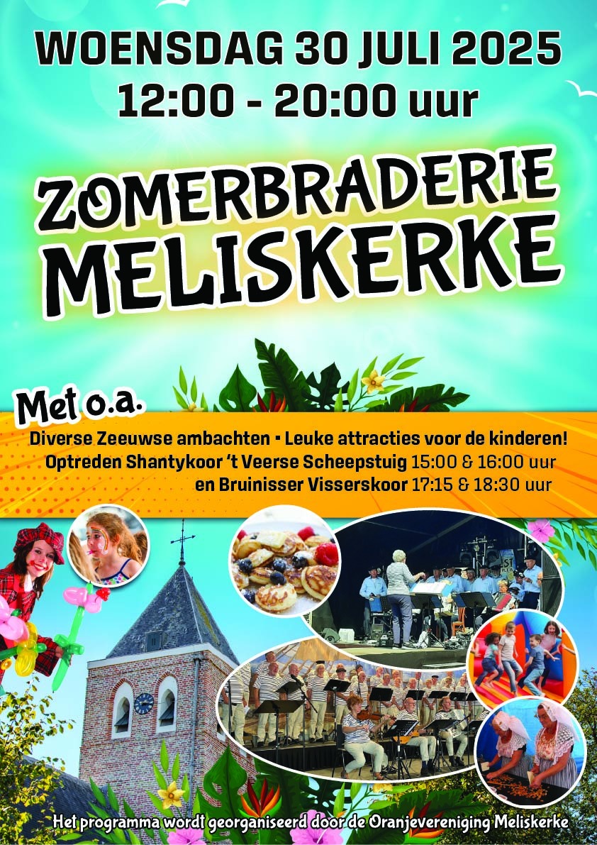 zomerbraderie poster overdag 2025