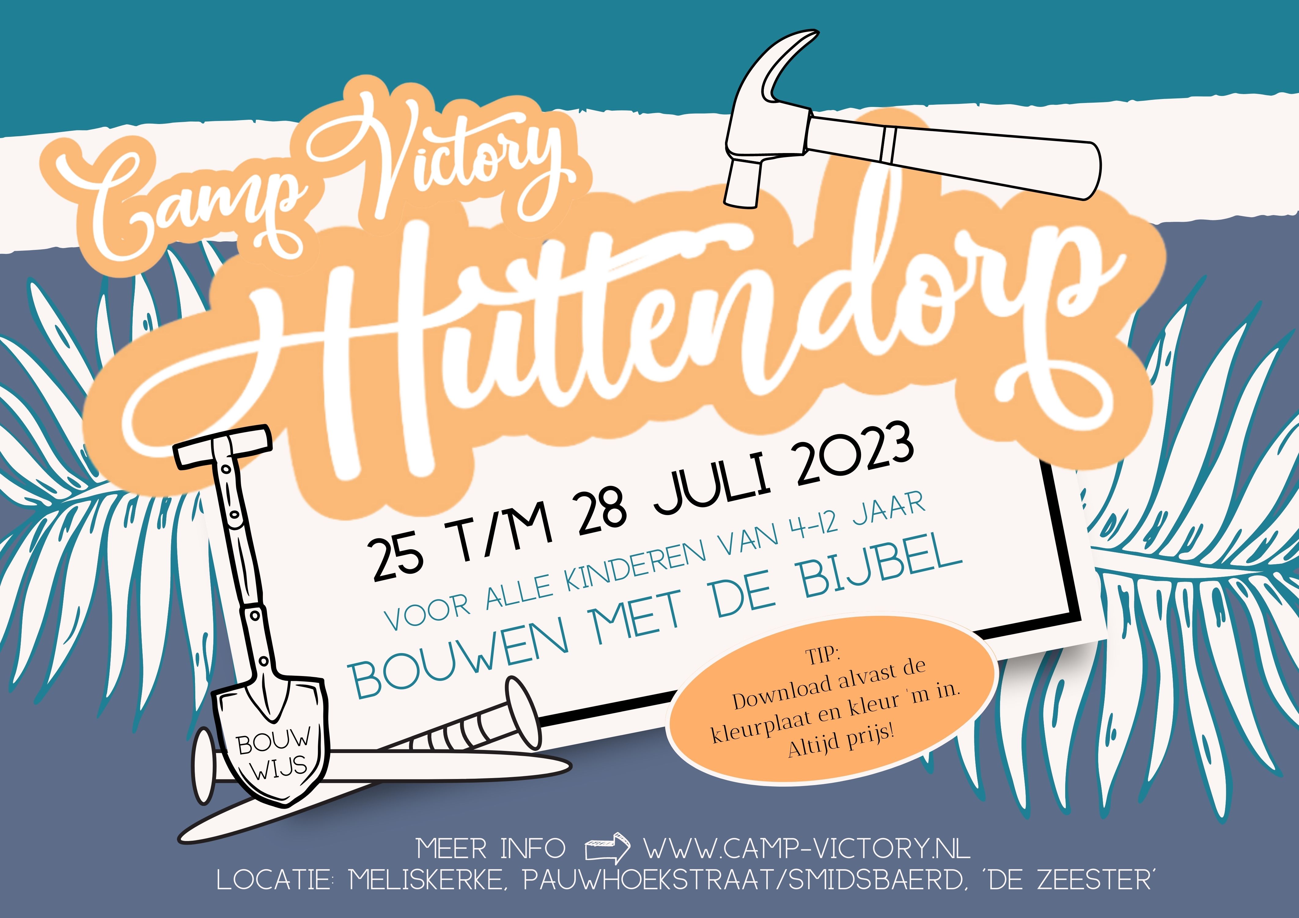 Camp Victory huttenbouw poster 2023 definitieve versie