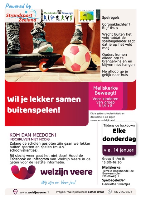 Flyer Jeugdactiviteit Buitenspelen Meliskerke